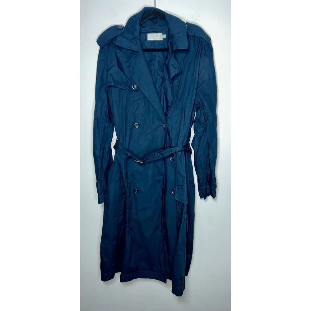 Vince navy blue trench coat size large